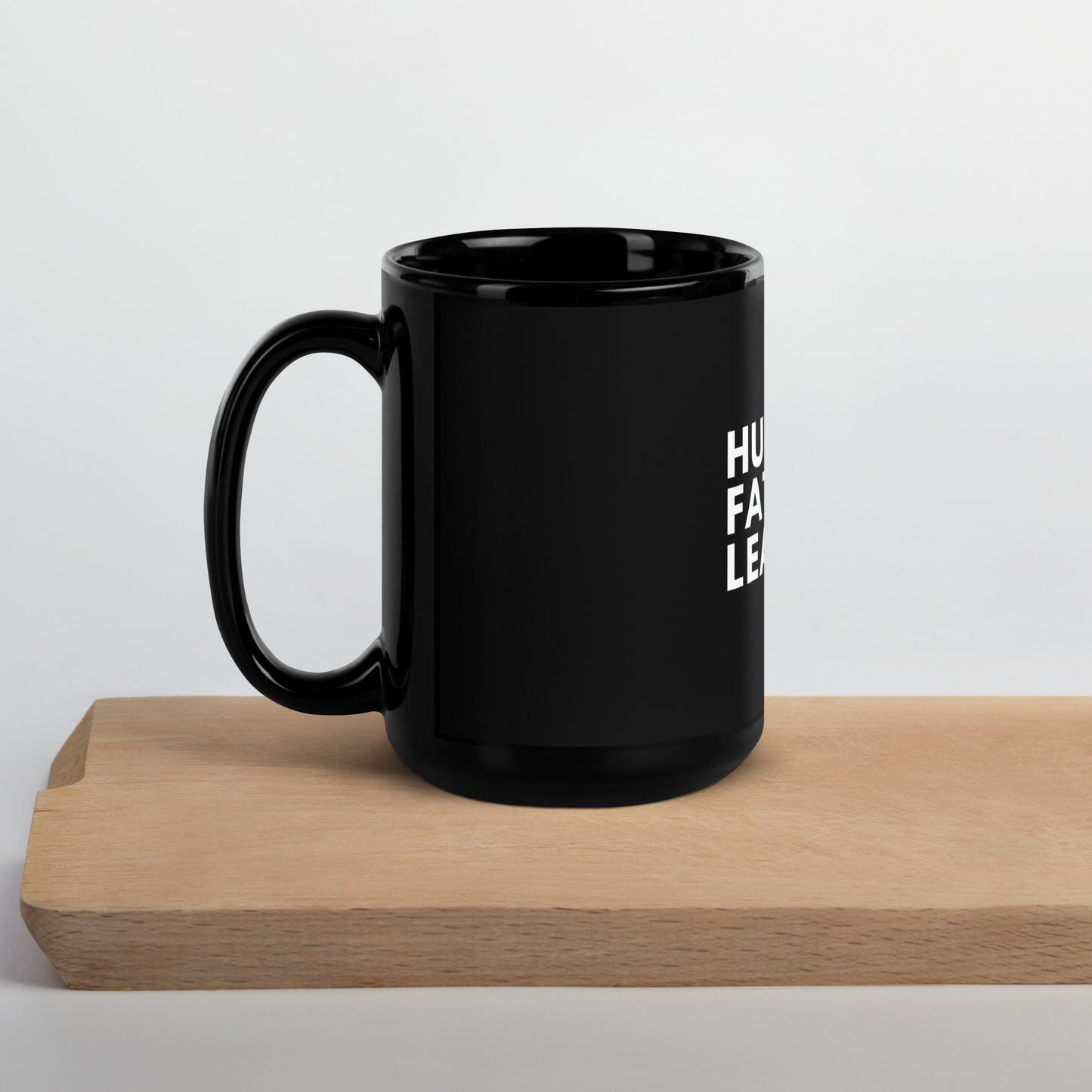 Husband, Father, Leader Black Glossy Mug