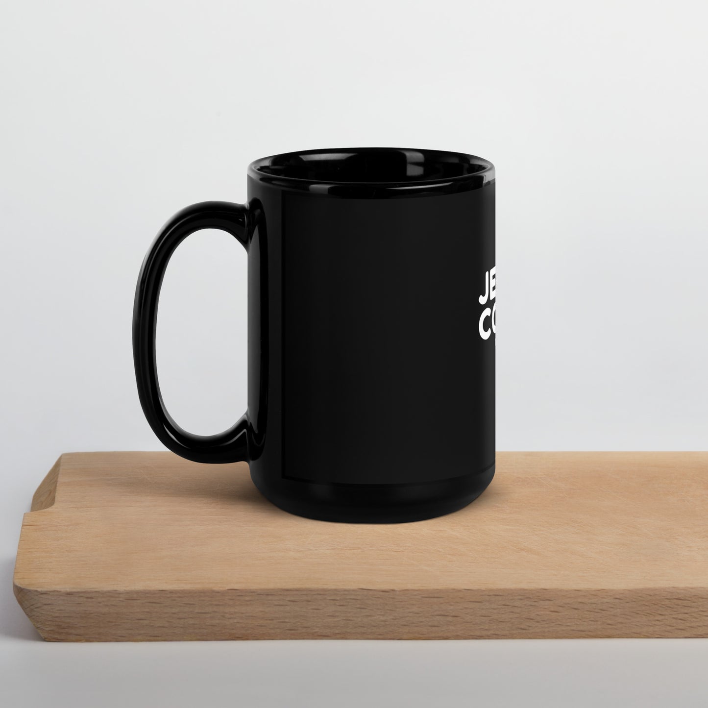 Jesus + Coffee Black Glossy Mug